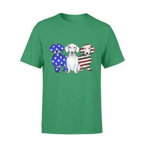 3 Dachshund Doxie Patriotic US American Flag July 4th Shirt T-Shirt