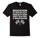 Education Is Important But Dirt Racing Is Importanter Funny Checkered Flags T-Shirt