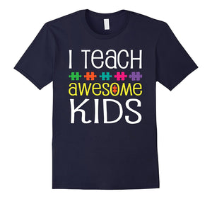 Autism Teacher T-Shirt Special Education Puzzle Tee