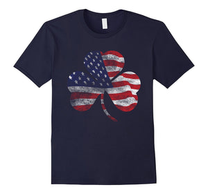 Irish American Flag Shamrock Tshirt