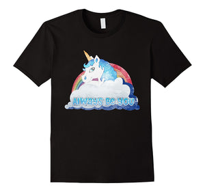 Always Be You Central Intelligent Unicorn Distressed T Shirt