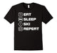Eat Sleep Ski Repeat Funny Extreme Sports Gift T-Shirt
