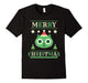 Christmas Cat T Shirt Cute Kitten Merry Xmas Santa Hat Tee