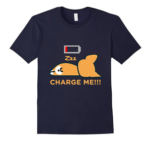 Corgi Cute Puppy Low Battery Funny T-Shirt
