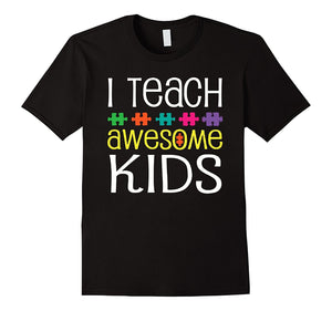 Autism Teacher T-Shirt Special Education Puzzle Tee