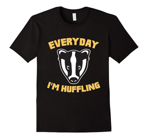 Everyday I'M Huffling Huffle Badger Cute Funny Animal Graphic T-Shirt