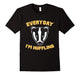 Everyday I'M Huffling Huffle Badger Cute Funny Animal Graphic T-Shirt