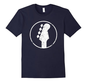 Bass Player T-Shirt 4 String Headstock Distressed Bass Gift