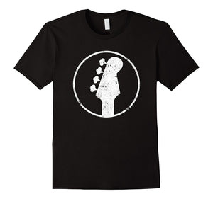 Bass Player T-Shirt 4 String Headstock Distressed Bass Gift