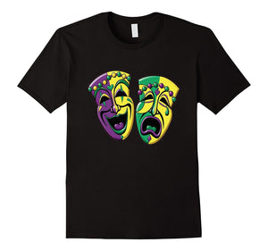 Comedy Tragedy Mardi Gras Masks Tee Shirt