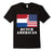 Dutch American Half Netherlands America Flag T-Shirt