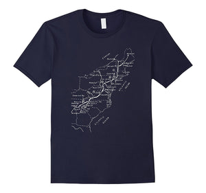Appalachian Trail Hand-Drawn Map Vintage Look T-Shirt