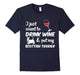 I Just Want To Drink Wine & Pet My Scottish Terrier Funny Dog Lover T-Shirt
