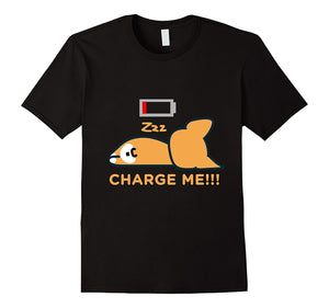 Corgi Cute Puppy Low Battery Funny T-Shirt