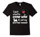 I Just Want To Drink Wine & Pet My Scottish Terrier Funny Dog Lover T-Shirt