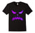Creepy Purple Galaxy Pumpkin Face T-Shirt