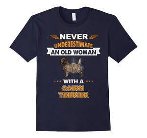 An Old Woman With Cairn Terrier T-Shirt