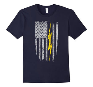 Electrician Flag Tshirt