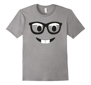 Emoji Shirt Costume Buck Teeth Emoji Nerd Glasses