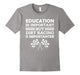 Education Is Important But Dirt Racing Is Importanter Funny Checkered Flags T-Shirt