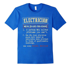 Electrician Definition T Shirt, Electrician Meaning T Shirt