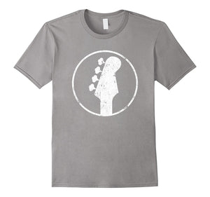 Bass Player T-Shirt 4 String Headstock Distressed Bass Gift