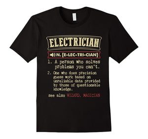 Electrician Definition T Shirt, Electrician Meaning T Shirt