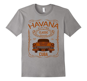 Cuban Classic Car T Shirt. Havana Car Orange Tee. Cuban Tee