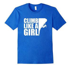 Climb Like A Girl Teeshirt Rock Climbing T-Shirt