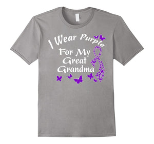 Alzheimers Awareness Shirt - I Wear Purple For My Grandma Sh