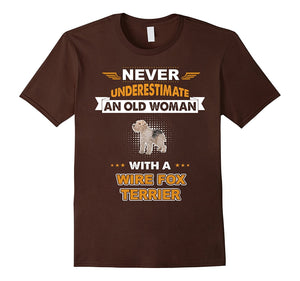 An Old Woman With Wire Fox Terrier T-Shirt