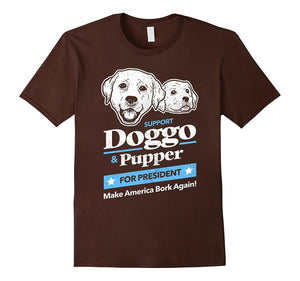 Doggo And Pupper For President T-Shirt | Dog Meme Tee