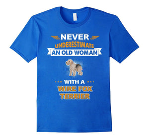 An Old Woman With Wire Fox Terrier T-Shirt