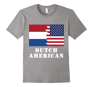 Dutch American Half Netherlands America Flag T-Shirt