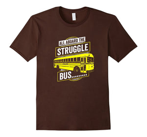 All Aboard The Struggle Bus Yellow Hangover Pub Crawl Shirt
