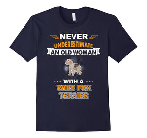 An Old Woman With Wire Fox Terrier T-Shirt