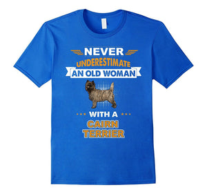 An Old Woman With Cairn Terrier T-Shirt