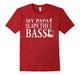 Bass Players' Kids T Shirt-My Papa Slaps The Bass Funny Teebass