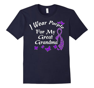 Alzheimers Awareness Shirt - I Wear Purple For My Grandma Sh