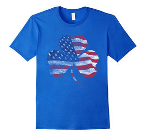 Irish American Flag Shamrock Tshirt