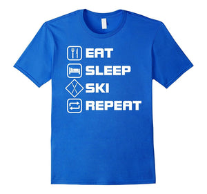 Eat Sleep Ski Repeat Funny Extreme Sports Gift T-Shirt