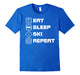 Eat Sleep Ski Repeat Funny Extreme Sports Gift T-Shirt