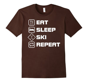 Eat Sleep Ski Repeat Funny Extreme Sports Gift T-Shirt