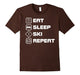 Eat Sleep Ski Repeat Funny Extreme Sports Gift T-Shirt
