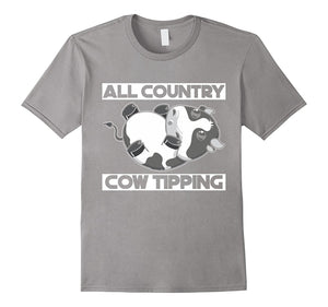 Country Milk Cow Tipping Cute Farmer Funny Gift Joke T-Shirt