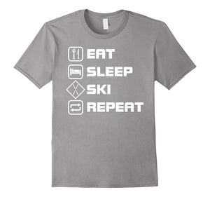 Eat Sleep Ski Repeat Funny Extreme Sports Gift T-Shirt