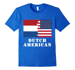 Dutch American Half Netherlands America Flag T-Shirt