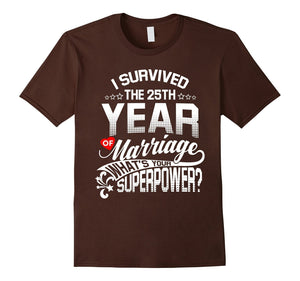 Anniversary Gift 25Th 25 Years Wedding Marriage T-Shirt