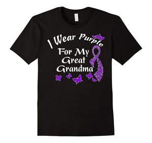 Alzheimers Awareness Shirt - I Wear Purple For My Grandma Sh