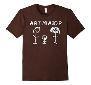 Art Major Funny Stick Figure Family T-Shirt